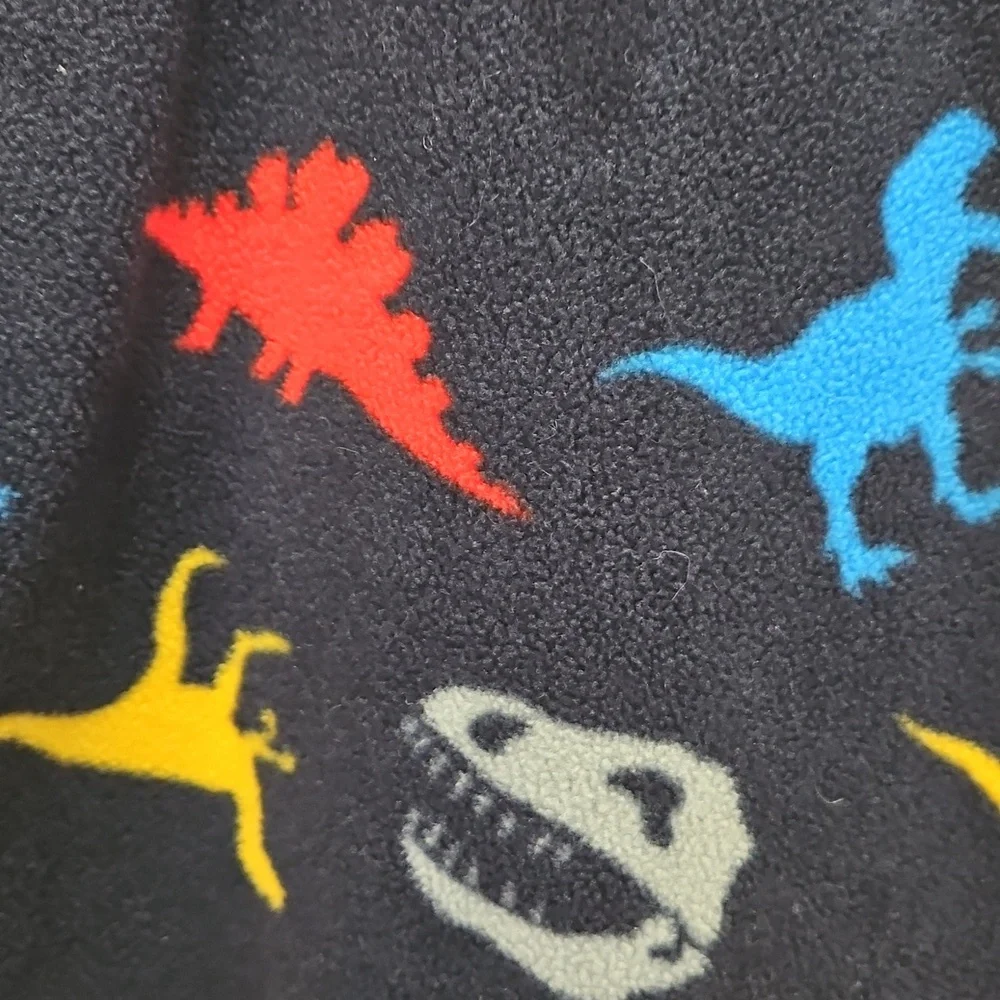 Childrens Place Black Dinosaur Boys Fleece Sz 5T